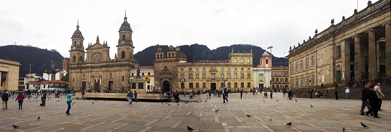 Plaza Bolivar Cathedral Palace of Justice and Parliament M.jpg