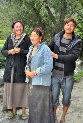 Drolma and Tsering Tashi and his mother.