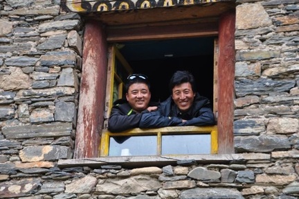 Our guide Dorje (left) and Chögyal, one of our 4 drivers
