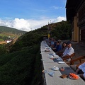 Breakfast at Wangdue Eco-Lodge. What a location!