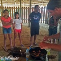 Mushroom tasting with Tepu kids and Daniel cooking ChanterellesDW Ms