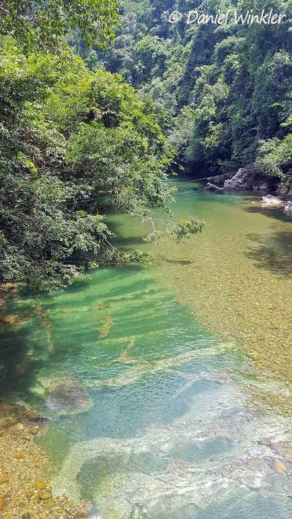 marble river bed of the gorgeous Rio Claro, Antioquia